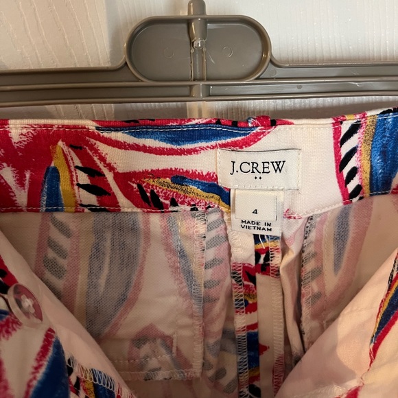 J. Crew White Pants with Floral Print, Size 4 - Picture 4 of 9